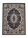 Tapis d'Entrée Oriental Bleu Marine & Caramel - Valore