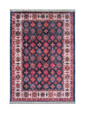 Tapis d'Entrée Oriental Bleu Marine et Rose - Terrazzo