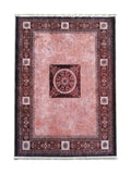Tapis d'Entrée Oriental Rose et Bordeaux - Terrazzo