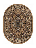 Tapis d'Entrée Ovale Oriental Caramel & Marron - Valore