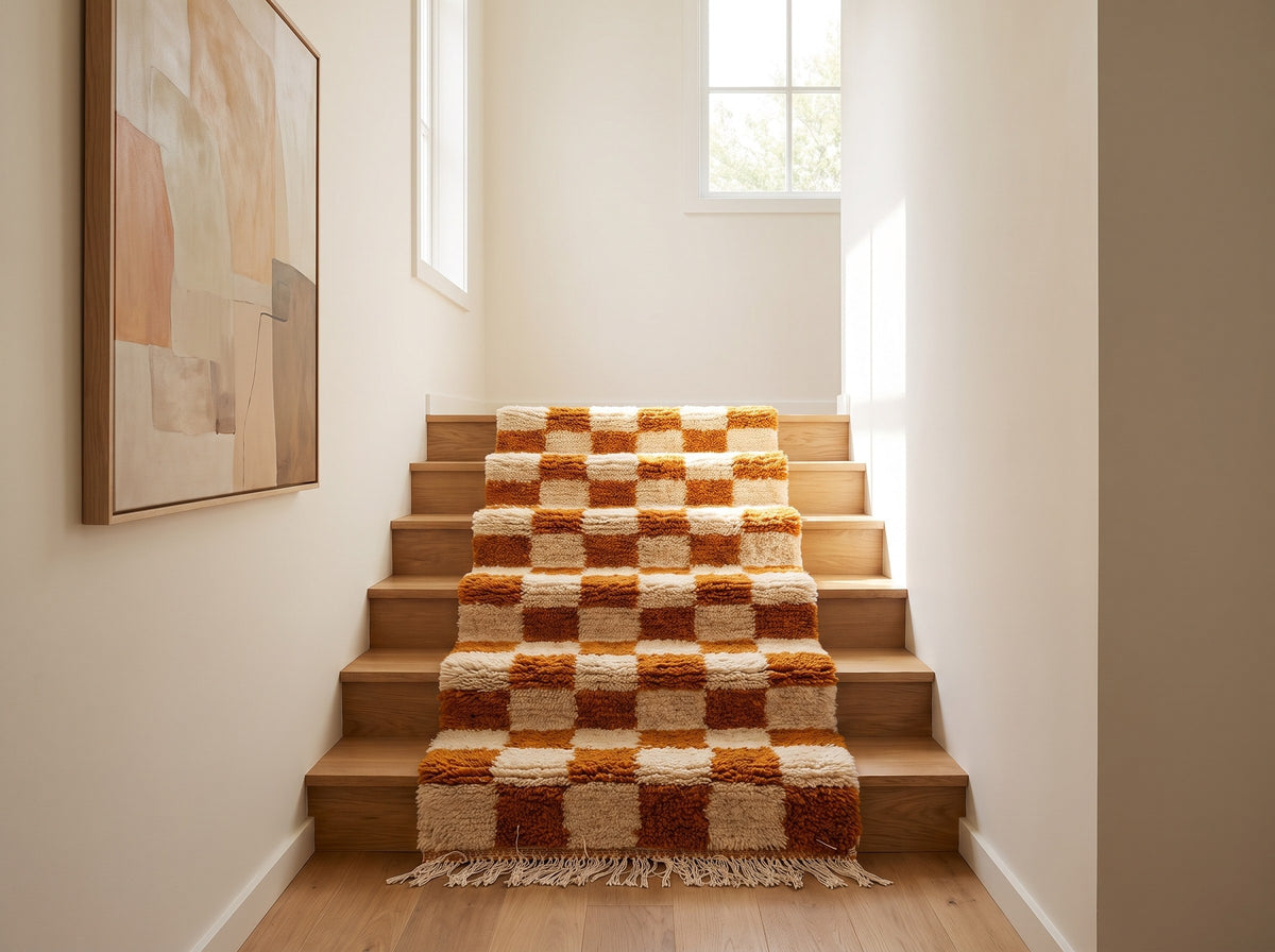 Style déco : intérieur de caractère. Ambiance : lumière naturelle. Pièce : escalier