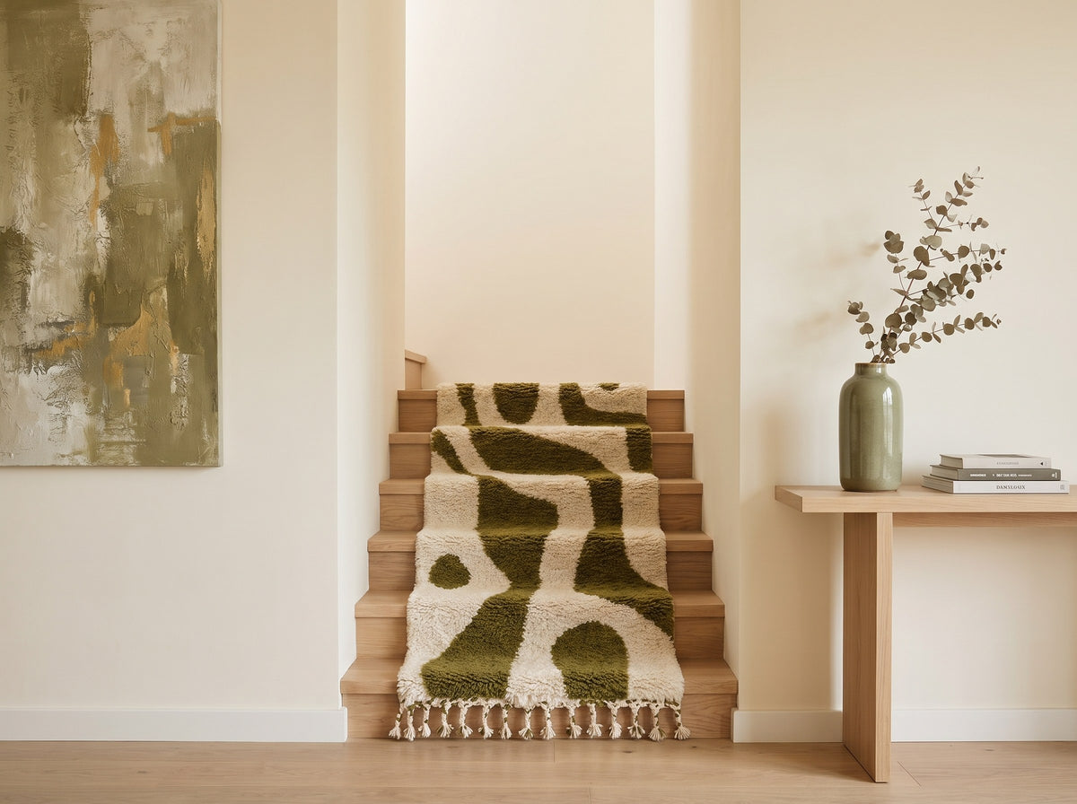 Style déco : intérieur de caractère. Ambiance : lumière naturelle. Pièce : escalier