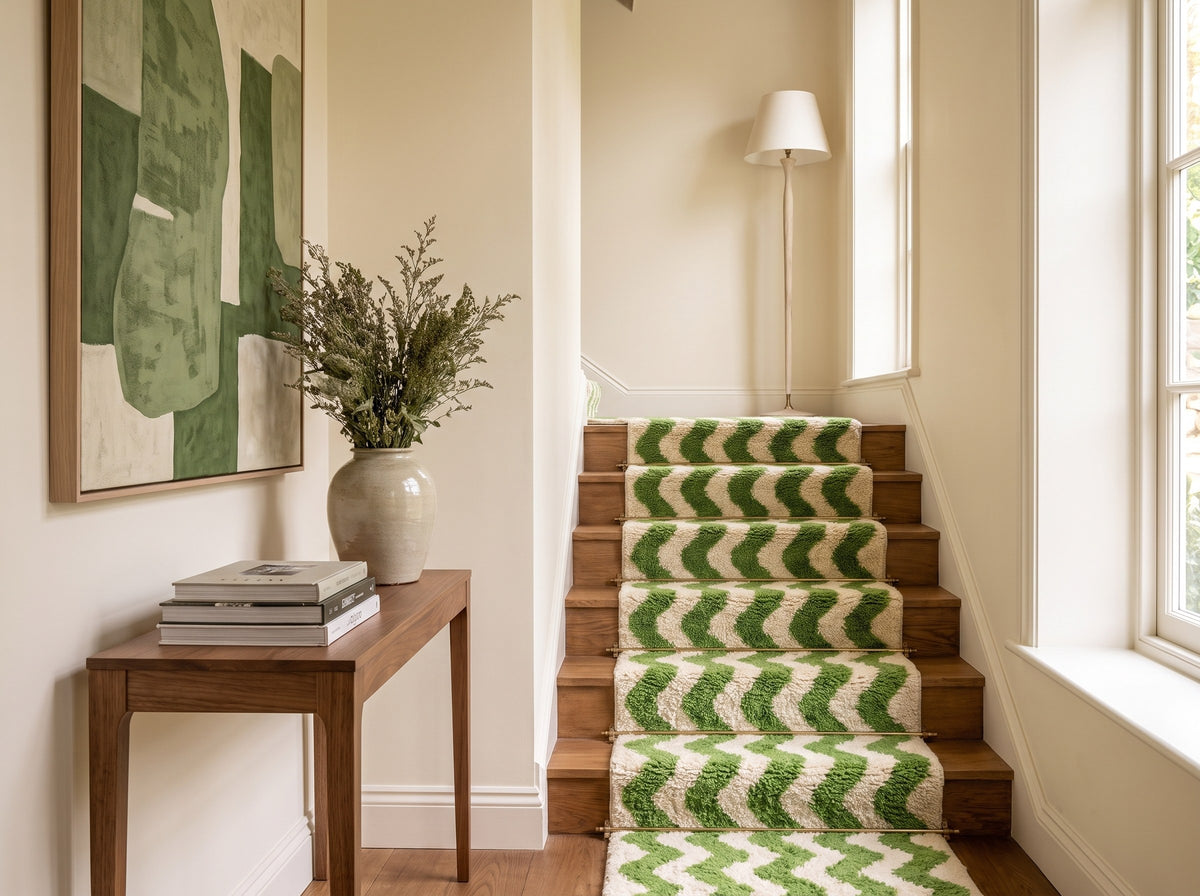 Style déco : intérieur de caractère. Ambiance : lumière naturelle. Pièce : escalier