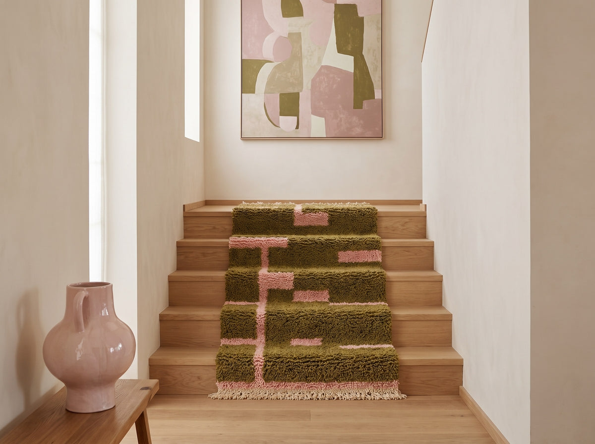 Style déco : intérieur de caractère. Ambiance : lumière naturelle. Pièce : escalier