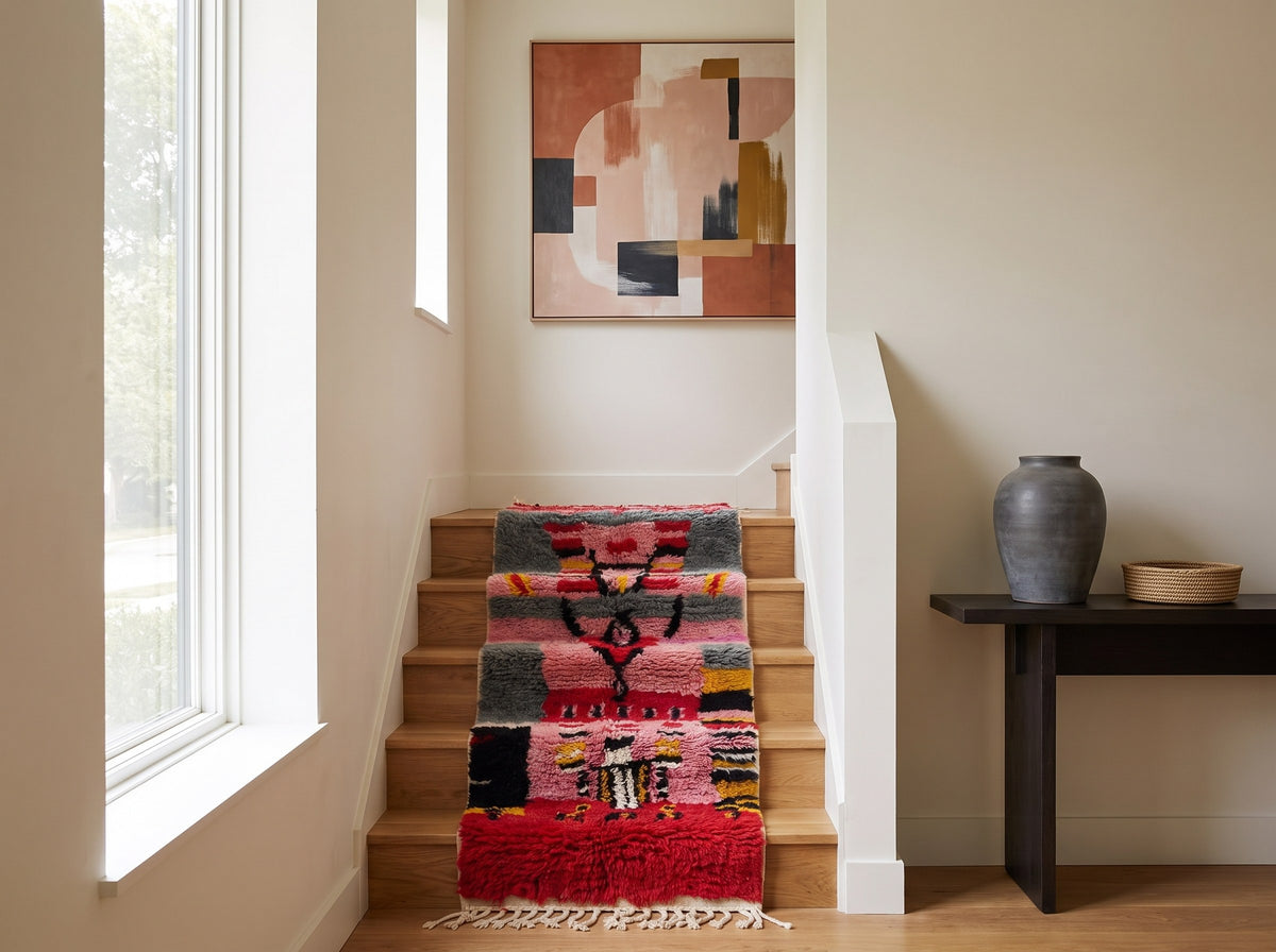 Style déco : intérieur de caractère. Ambiance : lumière naturelle. Pièce : escalier