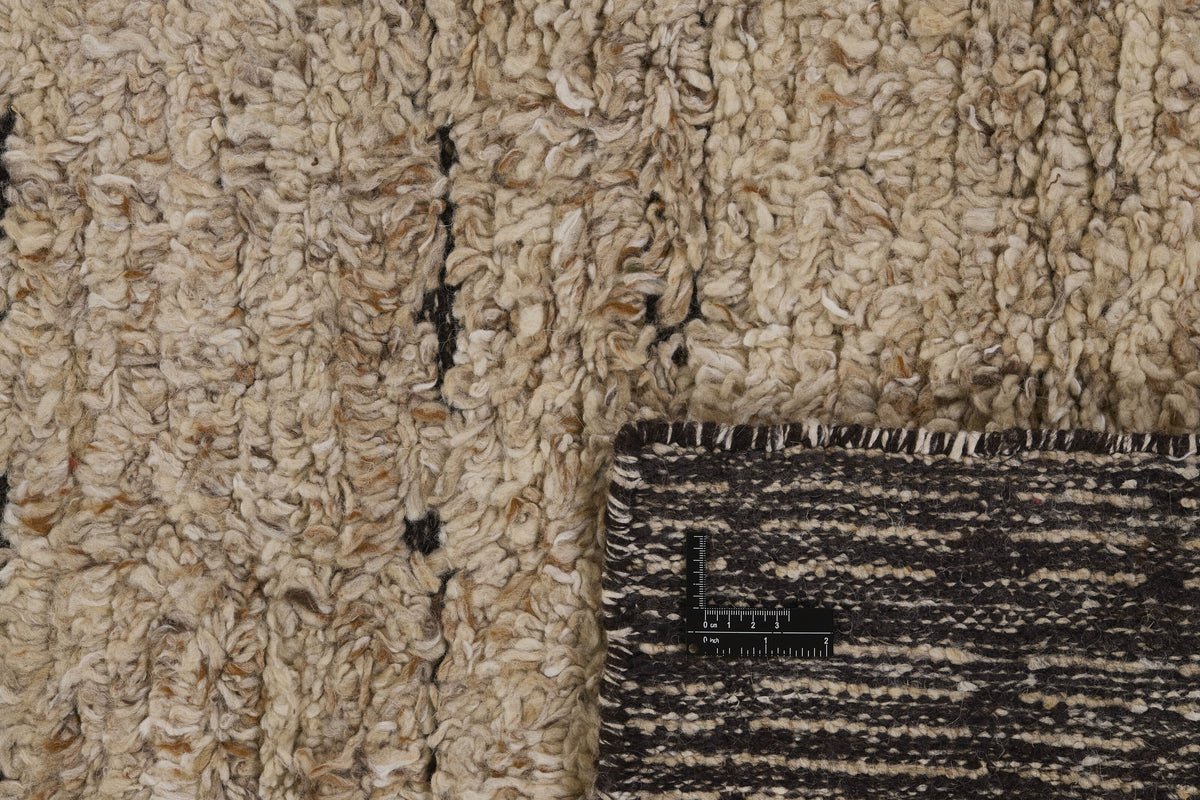 Wollläufer Sandbeige - Fieno, Nahaufnahme der Textur
