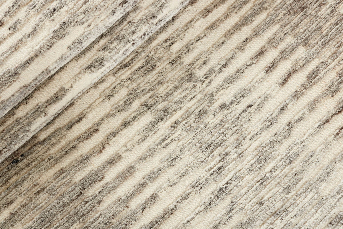 Wollläufer Elfenbein & Grau - Sponda, Detail der Webstruktur