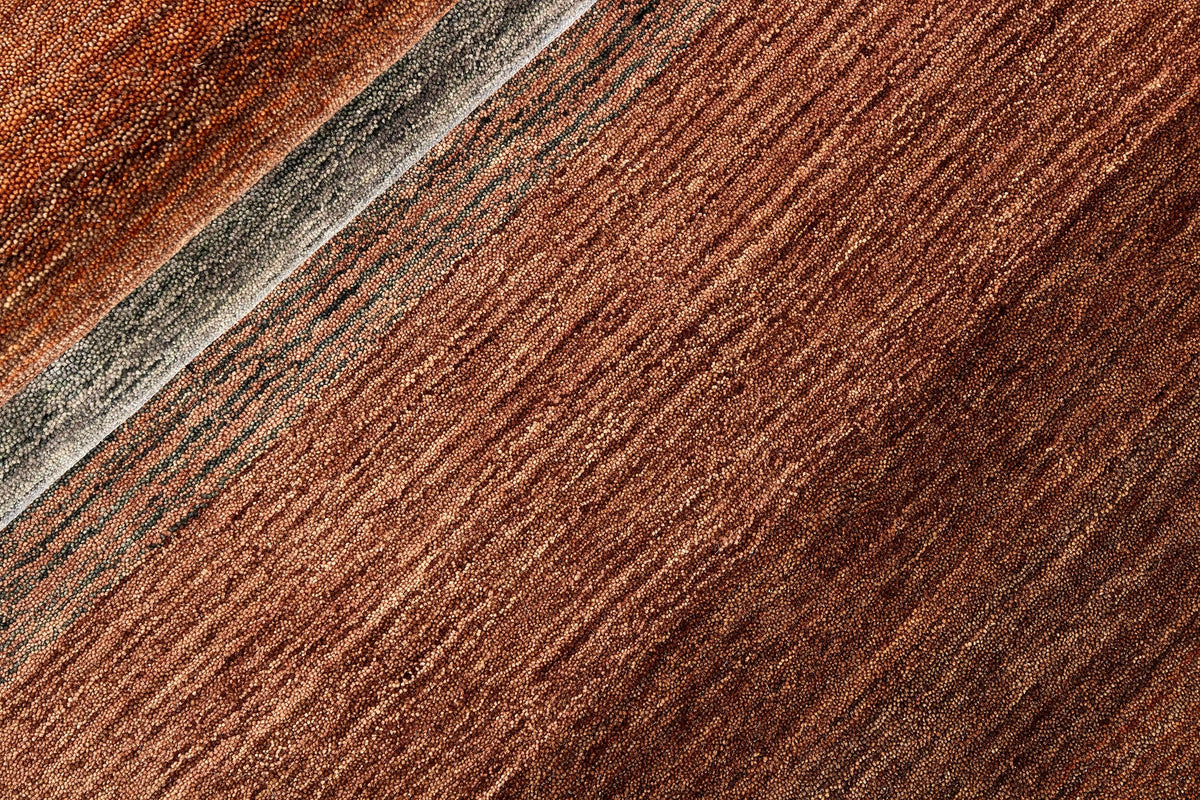 Wollläufer Rost & Blau - Tramonto, Detail der Webstruktur