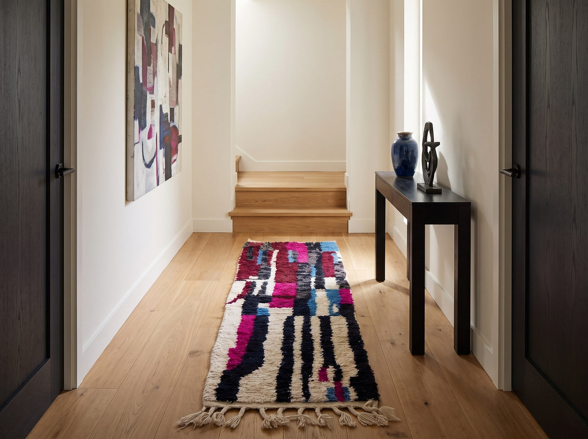 Style déco : intérieur de caractère. Ambiance : lumière naturelle. Pièce : couloir