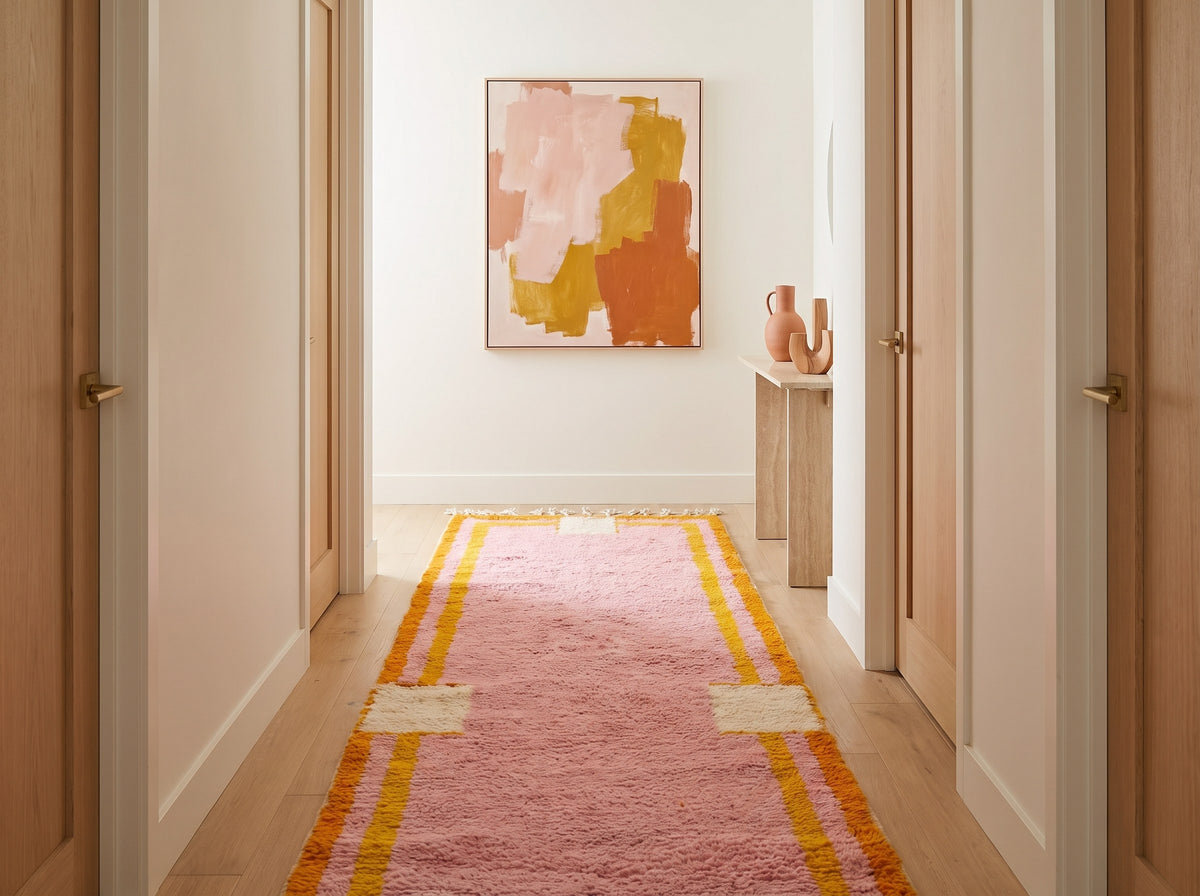 Style déco : intérieur de caractère. Ambiance : lumière naturelle. Pièce : couloir