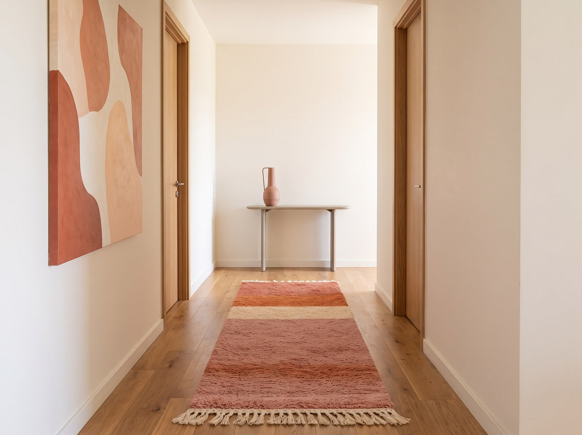 Style déco : intérieur de caractère. Ambiance : lumière naturelle. Pièce : couloir