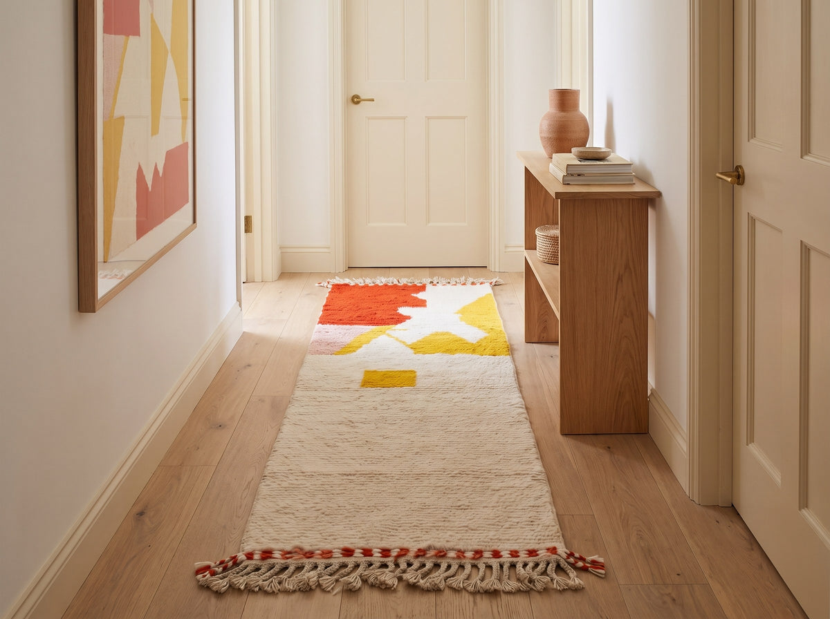 Style déco : intérieur de caractère. Ambiance : lumière naturelle. Pièce : couloir