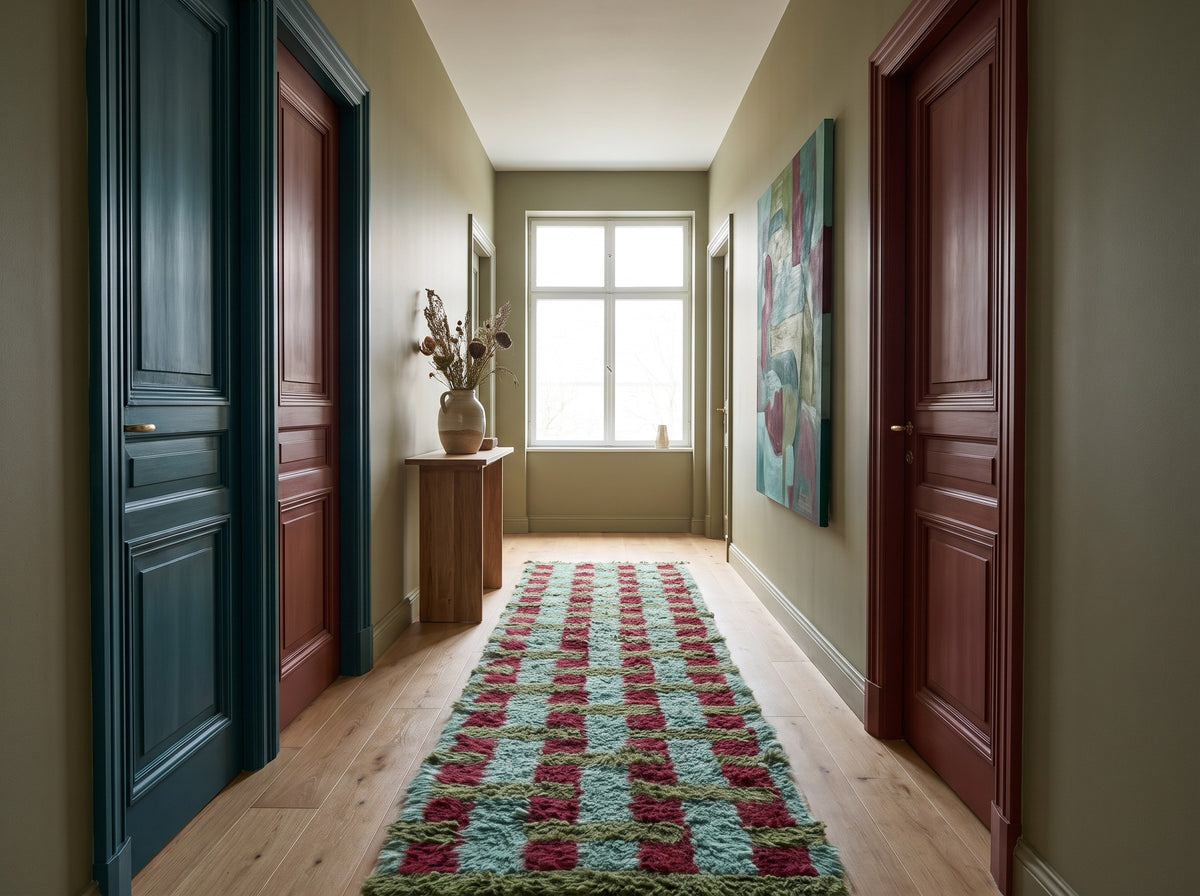 Style déco : intérieur de caractère. Ambiance : lumière naturelle. Pièce : couloir