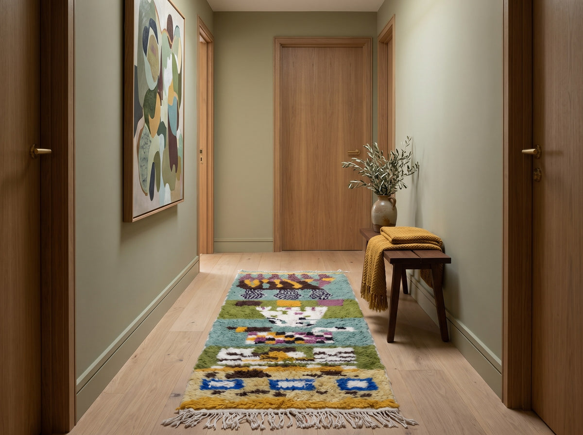 Style déco : intérieur de caractère. Ambiance : lumière naturelle. Pièce : couloir