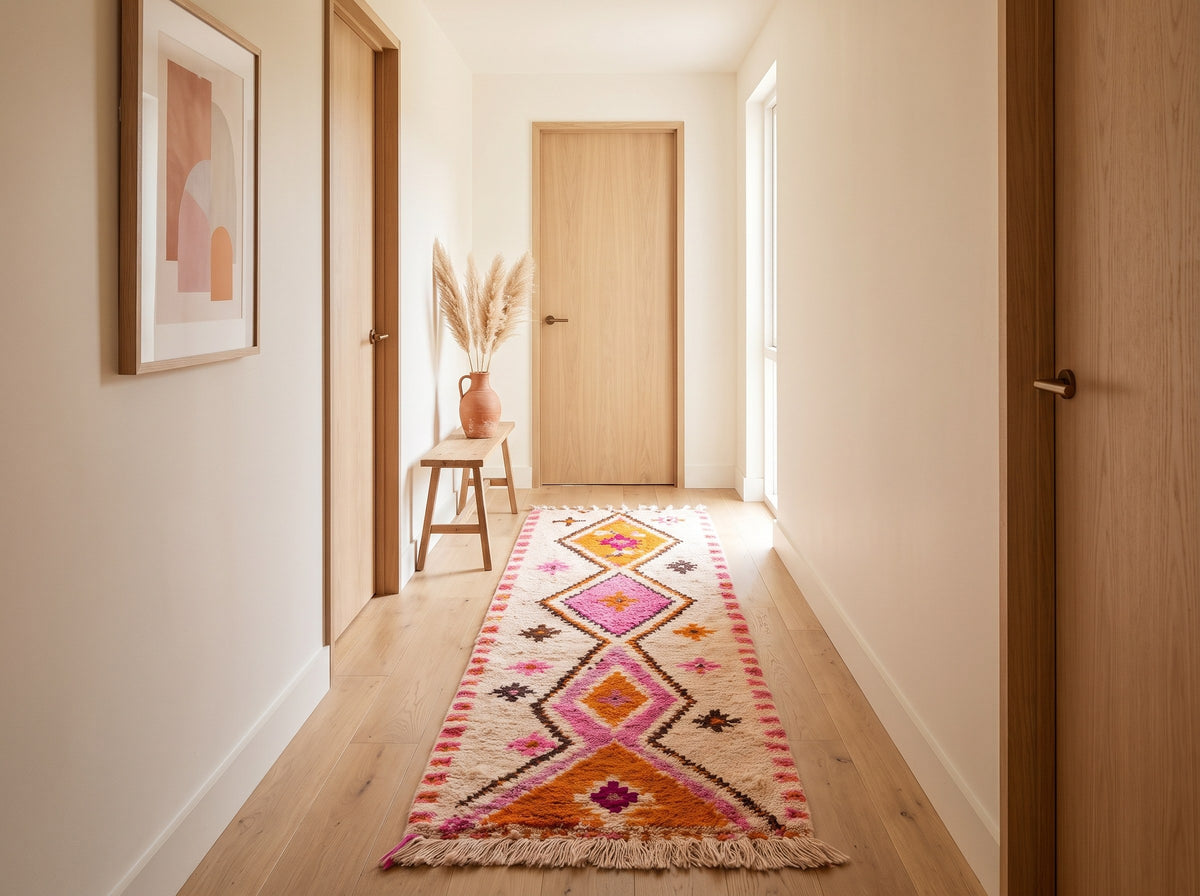Style déco : intérieur de caractère. Ambiance : lumière naturelle. Pièce : couloir