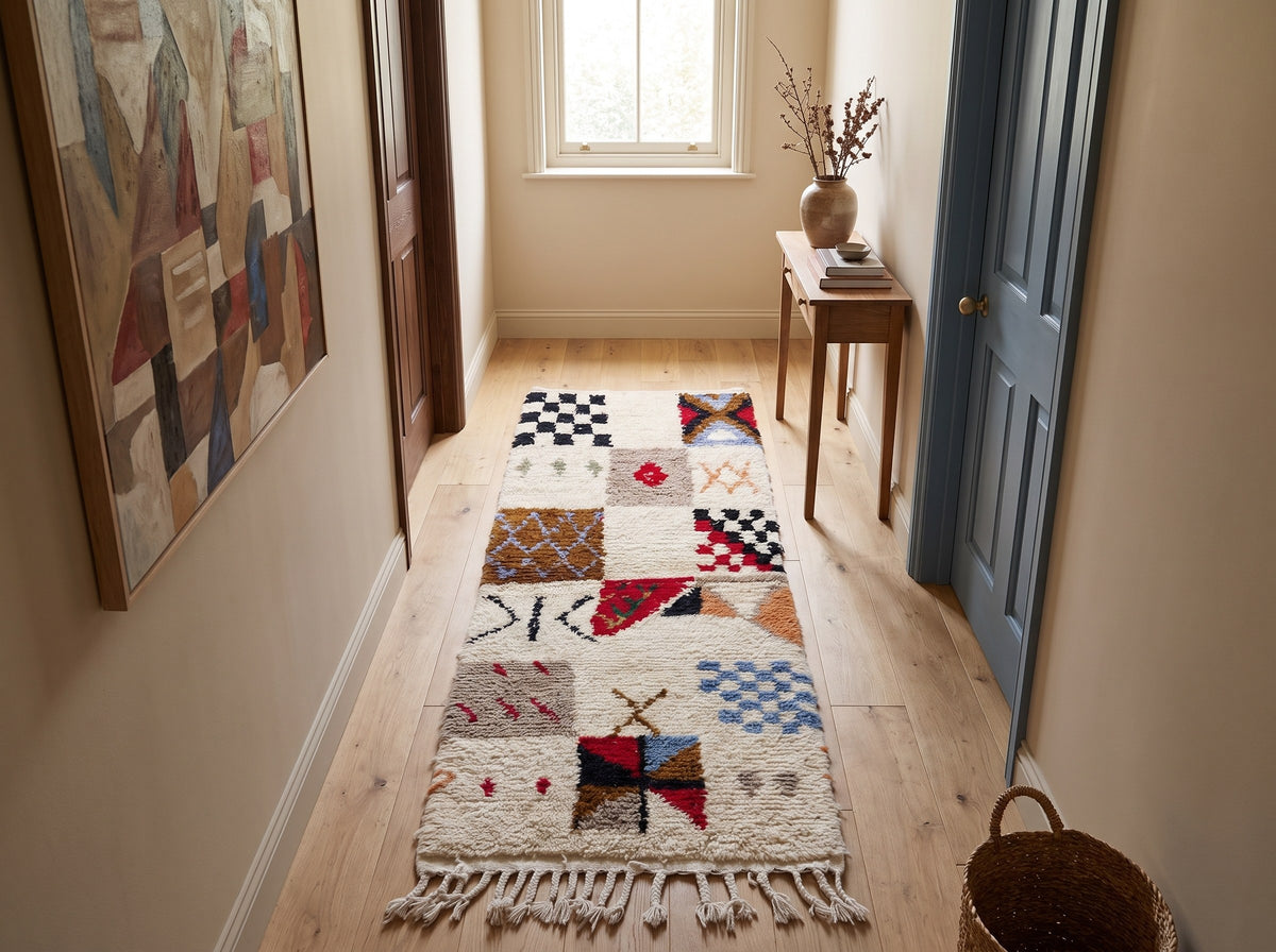 Style déco : intérieur de caractère. Ambiance : lumière naturelle. Pièce : couloir