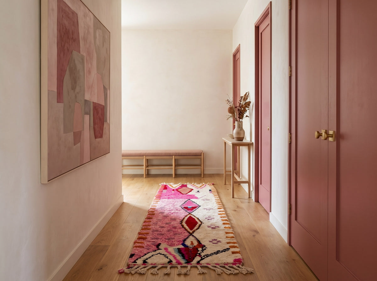 Style déco : intérieur de caractère. Ambiance : lumière naturelle. Pièce : couloir