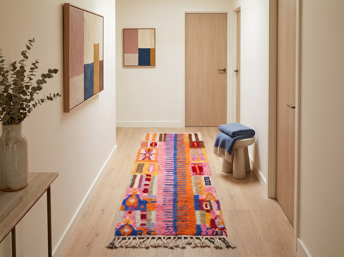Style déco : intérieur de caractère. Ambiance : lumière naturelle. Pièce : couloir
