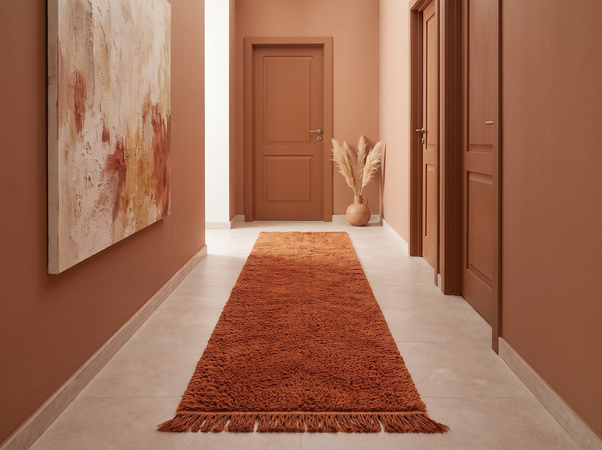 Style déco : intérieur de caractère. Ambiance : lumière naturelle. Pièce : couloir