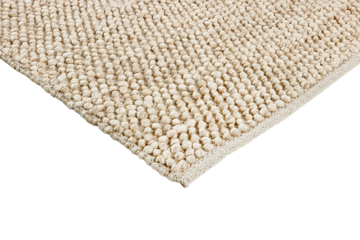 Woll-Viskose-Läufer Creme - Perlina, Detail des Materials