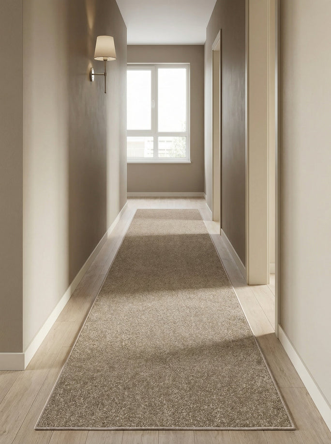 Tapis de Couloir Uni Beige - Ravello