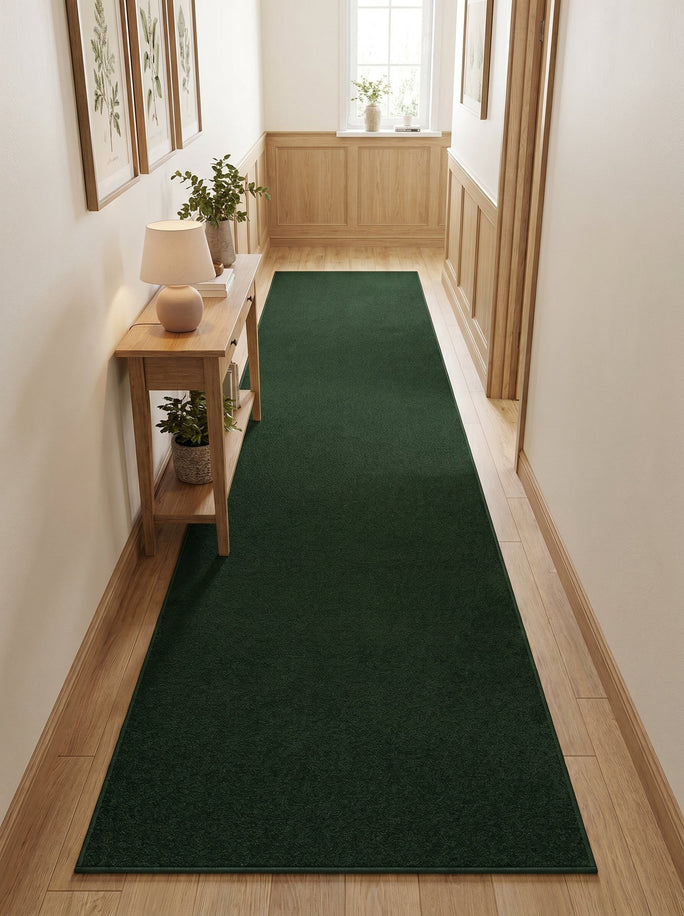 Tapis de Couloir Uni Vert - Dante