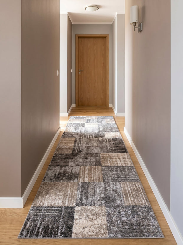 Vintage loper Grijs en Beige - Torino