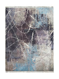 Tapis de Cuisine Design Bleu et Anthracite - Terrazzo