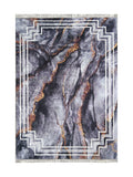 Tapis de Cuisine Design Gris et Or - Terrazzo