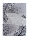 Tapis de Cuisine Design Plumes Noir et Blanc - Terrazzo