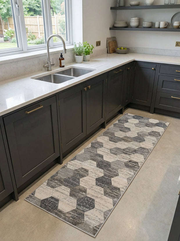 Keukenkleed Geometrisch Grijs & Beige - Mirador