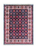 Tapis de Cuisine Oriental Bleu Marine et Rose - Terrazzo