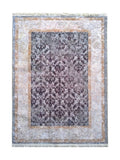 Tapis de Cuisine Vintage Gris et Bordeaux - Terrazzo