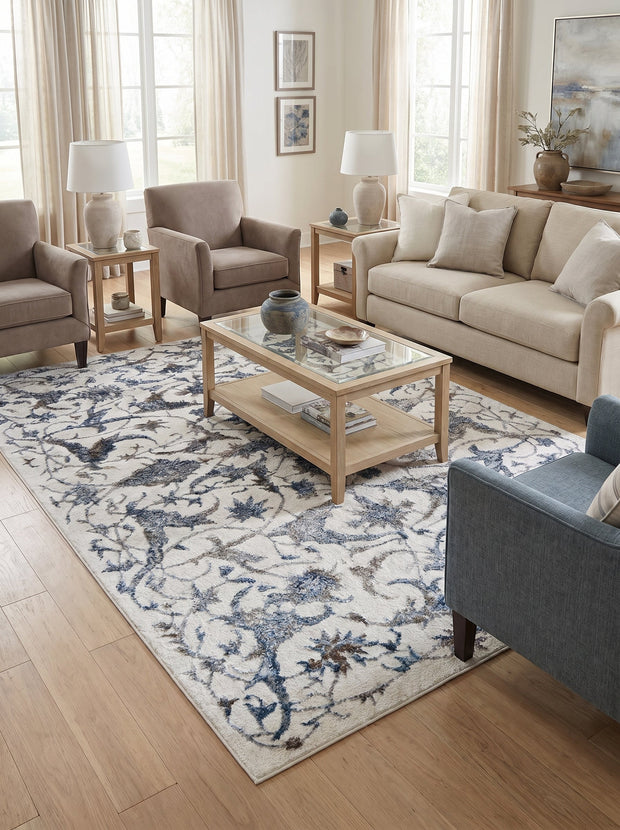Tapis Design Bleu & Gris - Capri