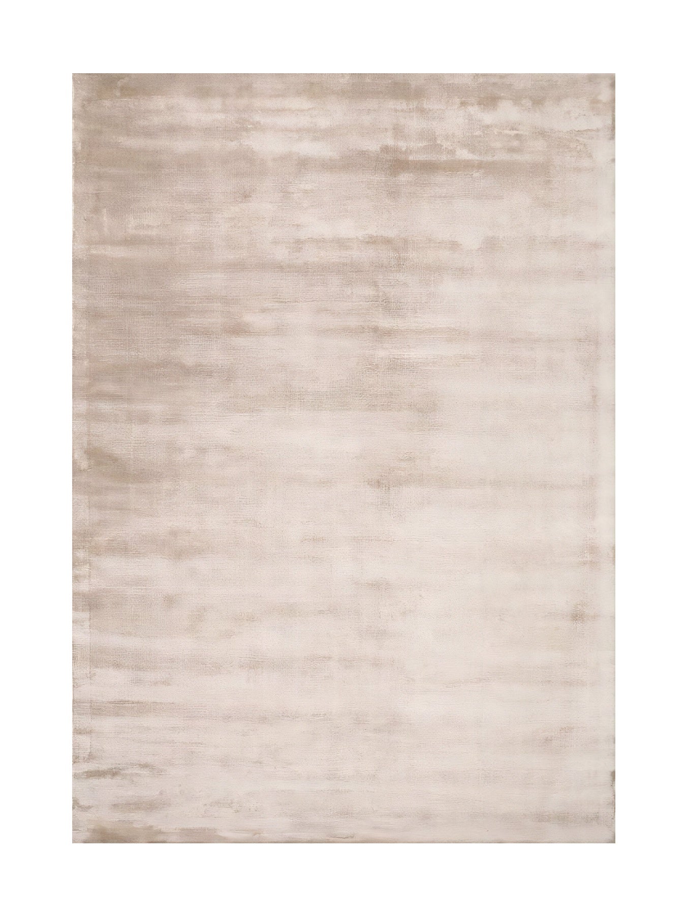 Tapis rectangulaire avec motif abstrait, tons beige et sable, ambiance douce et chaleureuse
