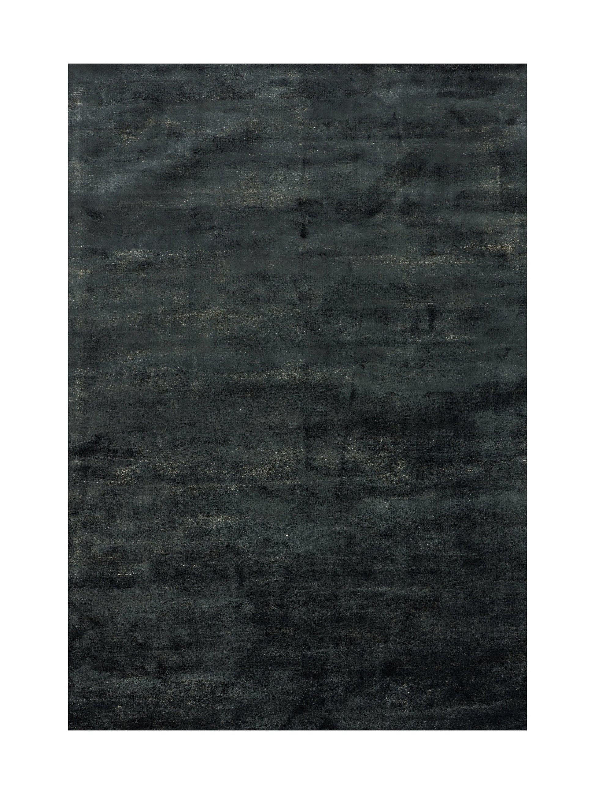 Tapis rectangulaire, style abstrait, nuances de gris et de bleu foncé, ambiance sobre