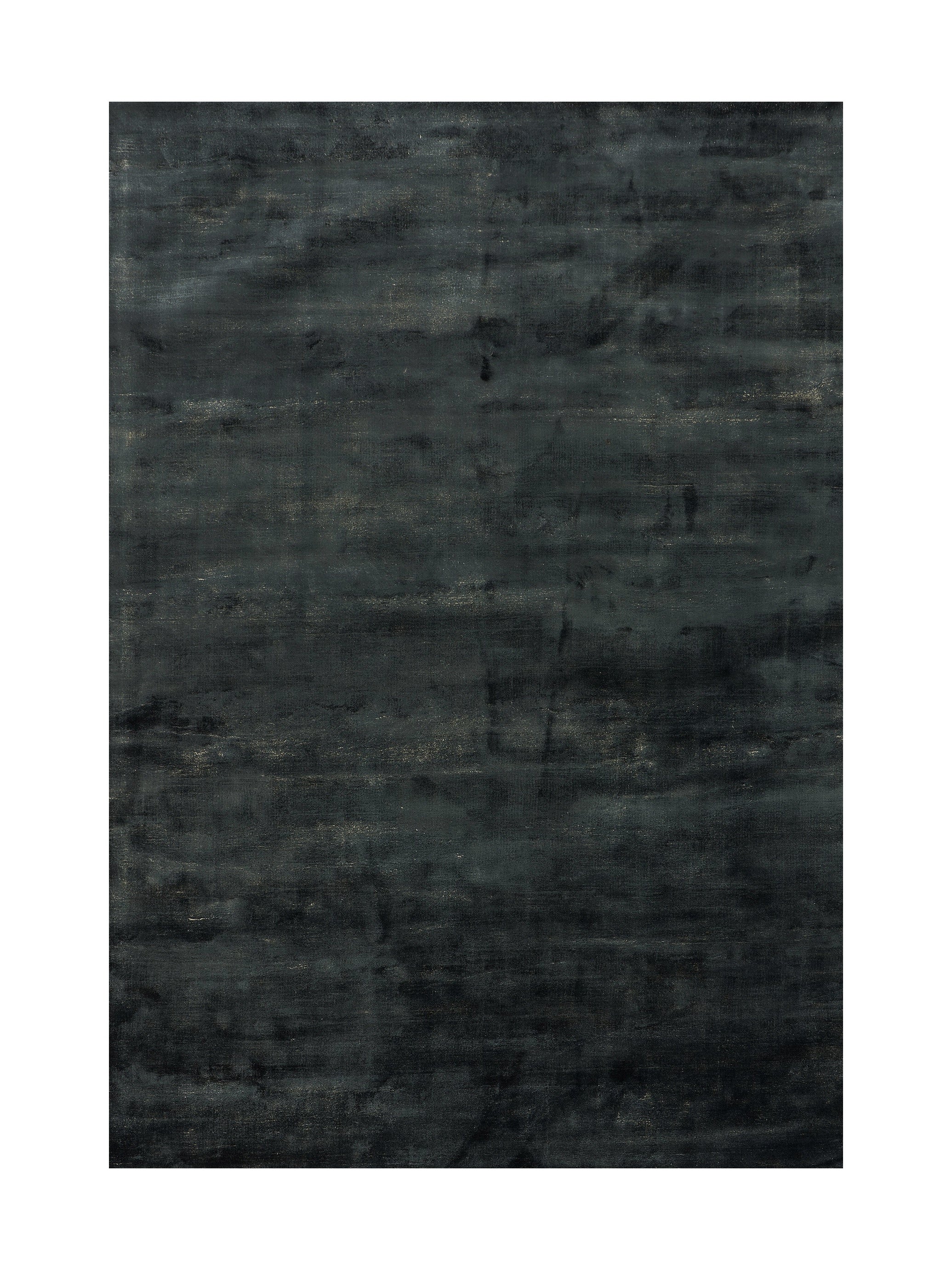 Tapis rectangulaire, style abstrait, nuances de gris et de bleu foncé, ambiance sobre