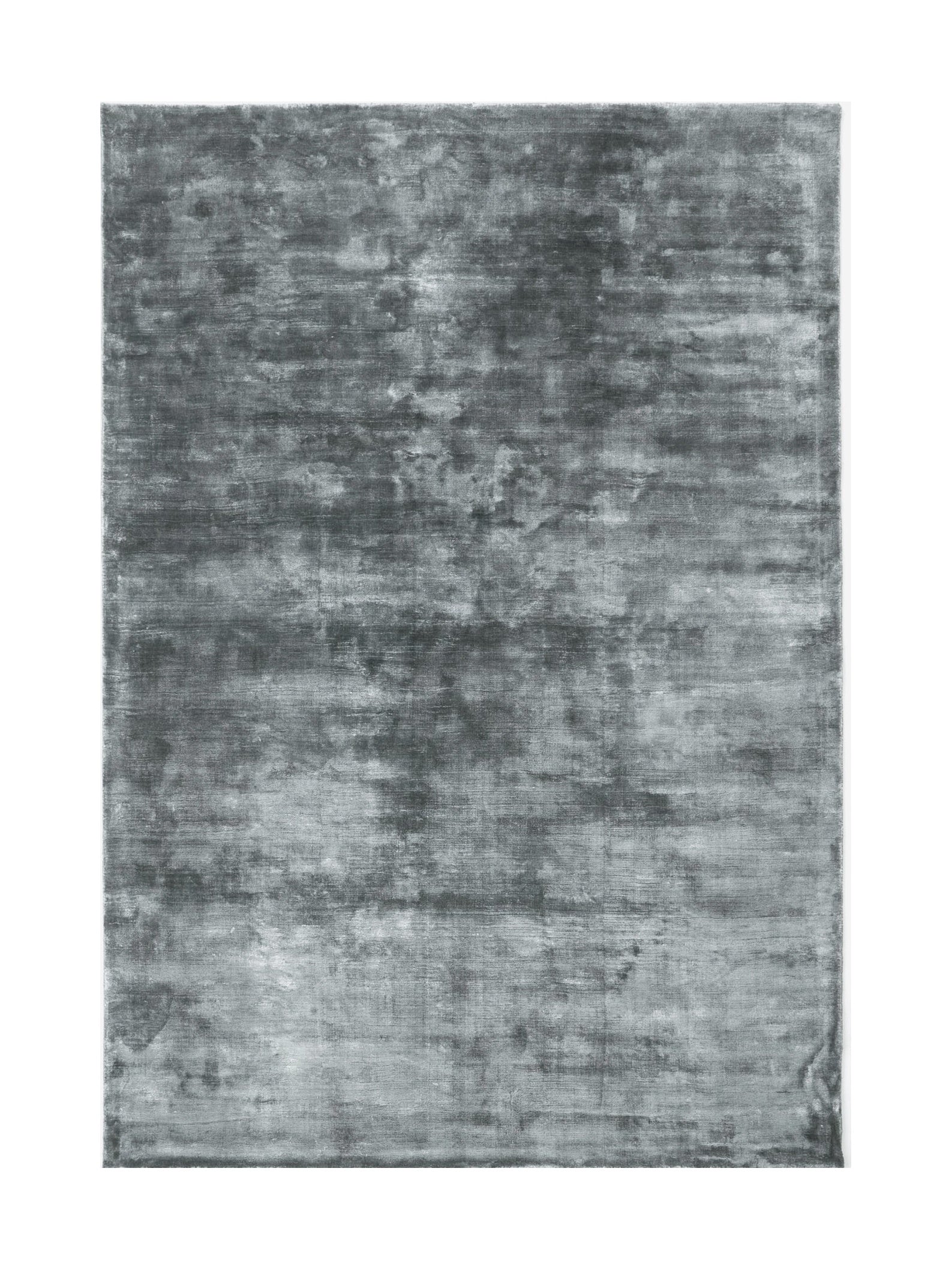 Tapis rectangulaire gris et acier, motif subtil, ambiance feutrée pour salon ou chambre à coucher