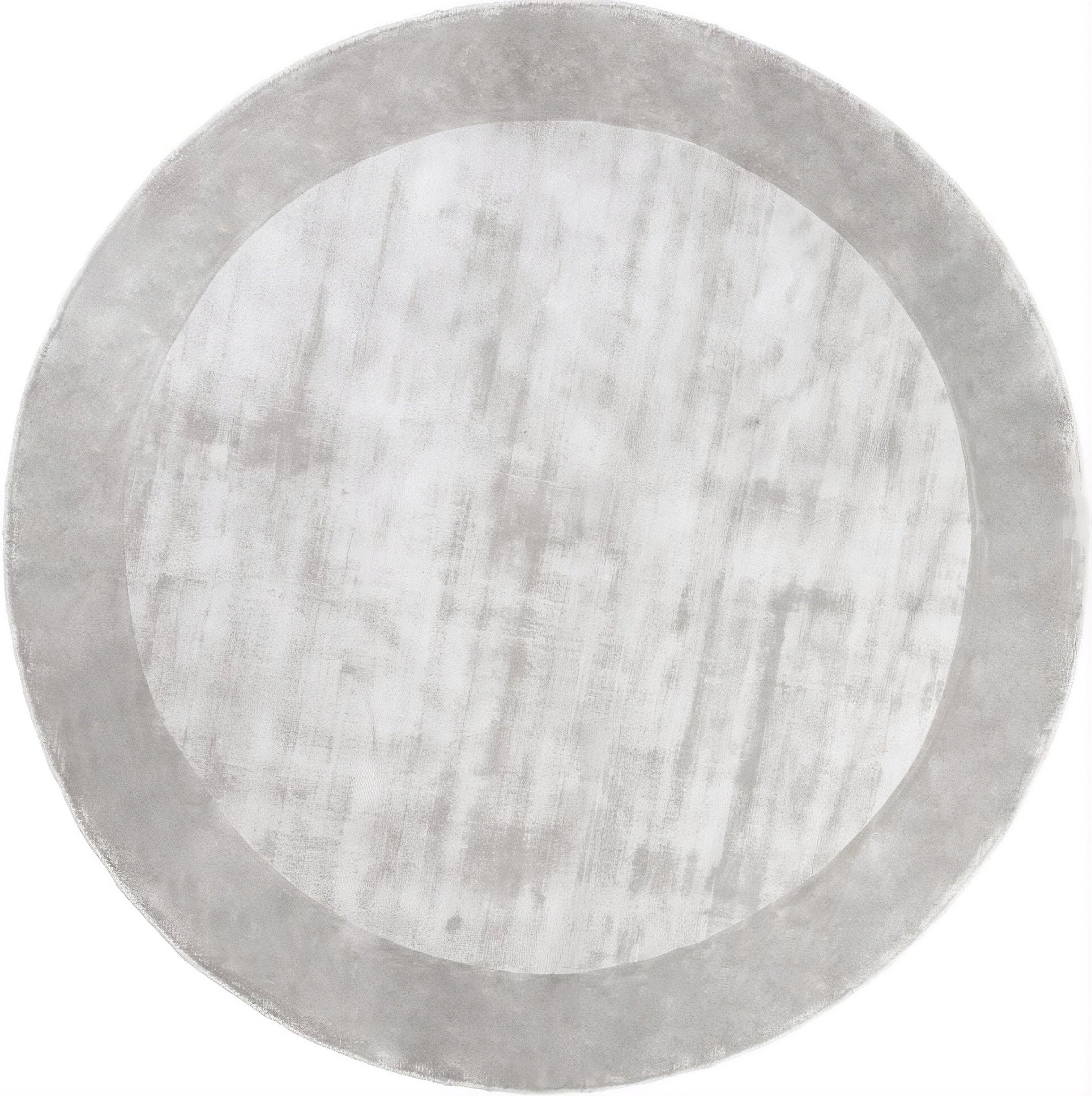 Tapis rond gris clair avec motif subtil, idéal pour une ambiance douce et épurée