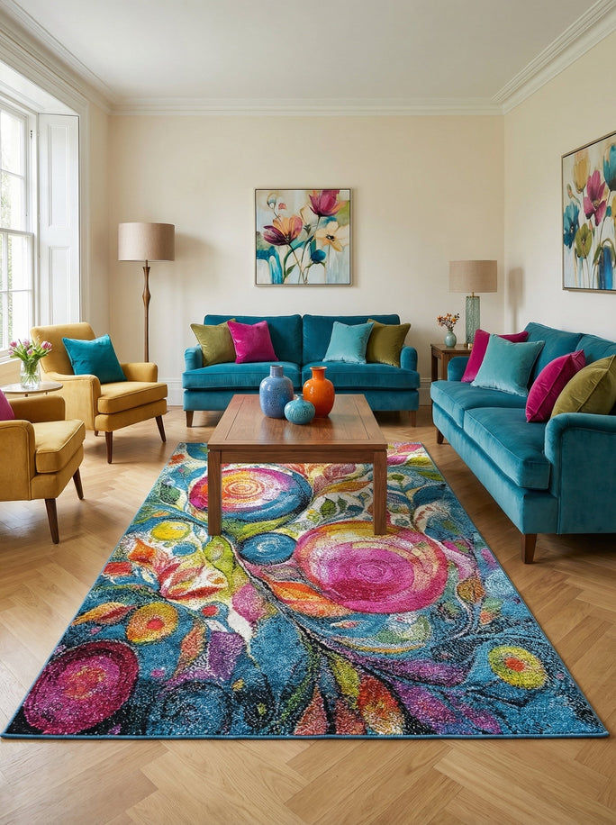 Tapis Design Multicolore - Kubismo N°13