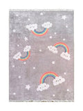 Tapis Enfant Arc-en-Ciel Gris - Terrazzo