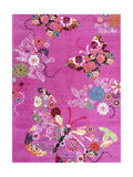 Tapis Enfant Papillons Violet - Bambino