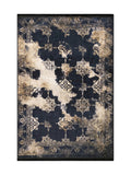 Tapis Entrée Vintage Noir et Beige - Onyx