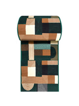 Tapis Escalier Géométrique Vert & Marron - Valore