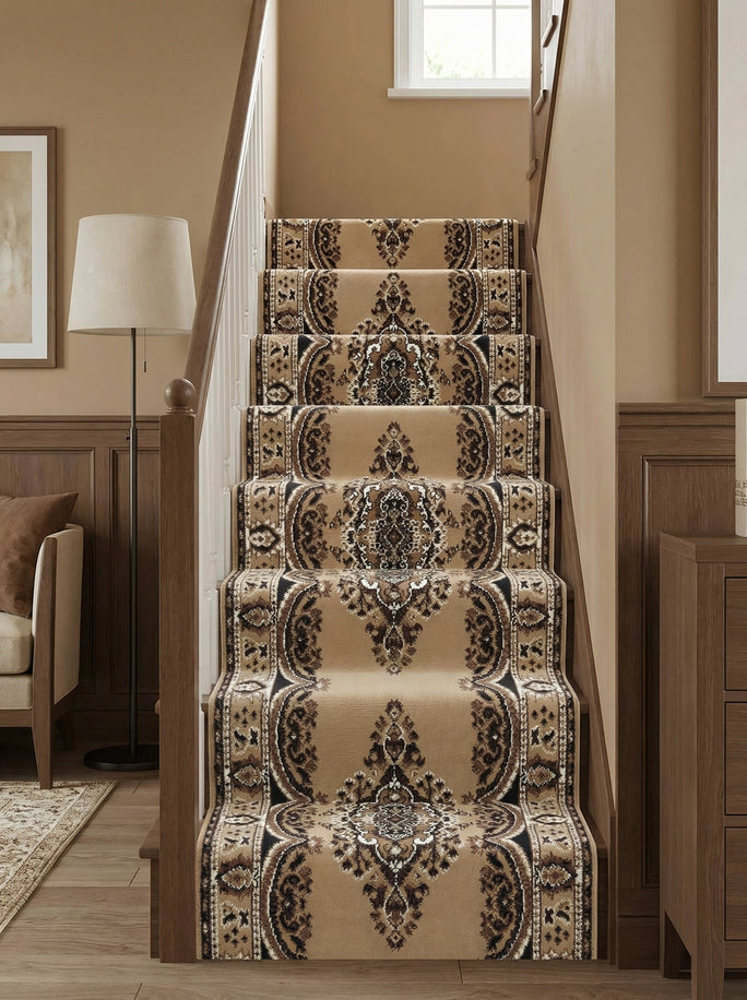 Tapis Escalier Oriental Caramel & Marron - Valore