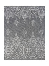 Tapis Extérieur Berbère Anthracite & Blanc - Kalista