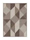 Tapis Extérieur Géométrique Marron & Beige - Kalista