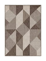 Tapis Extérieur Géométrique Marron & Beige - Kalista