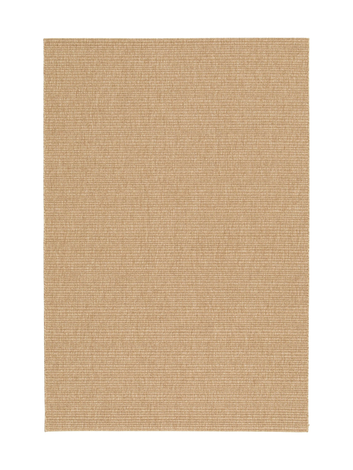 Ce tapis d'extérieur rectangulaire terracotta clair présente un tissage aux nervures fines