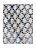 Tapis Géométrique Bleu & Crème - Capri N°02